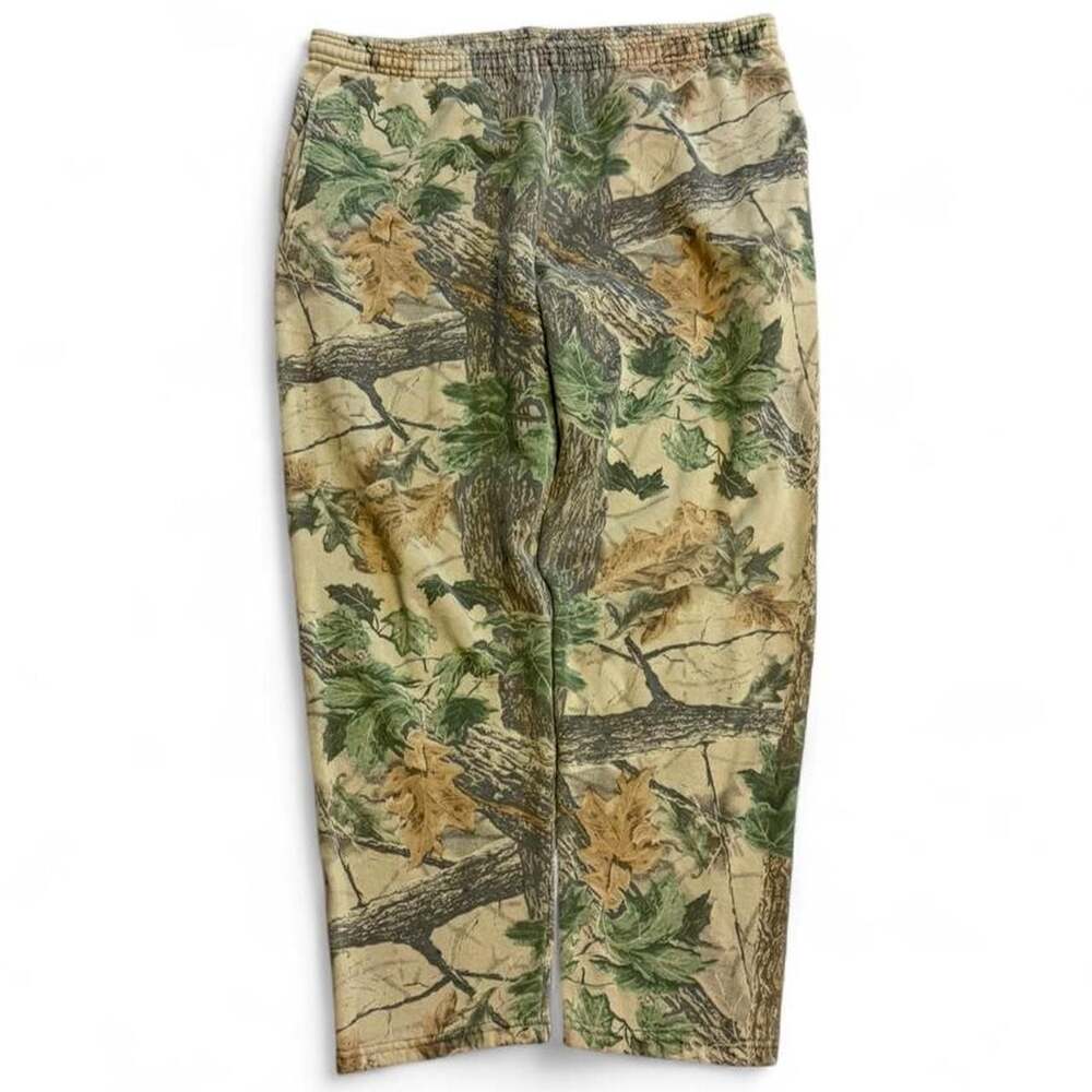 Jerzees Outdoors Vintage Tree Bark Leaf Camouflage Sweatpants XL
